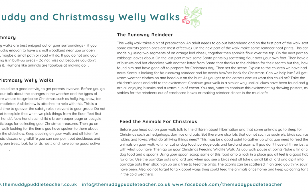 outdoor learning christmas