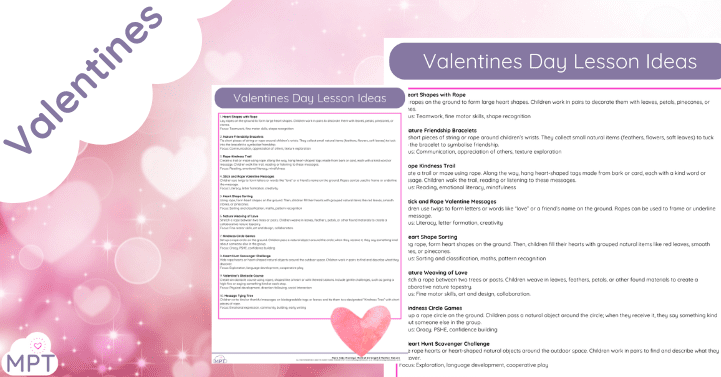 10 Outdoor Valentines Day Lesson Ideas