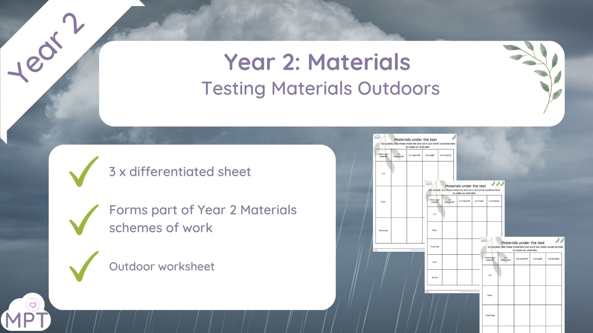 year 2 materials