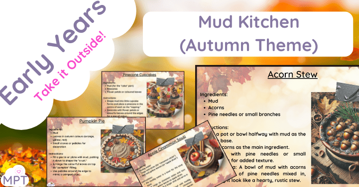 mud kitchen recipes autumn theme