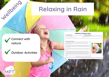 relaxing in the rain