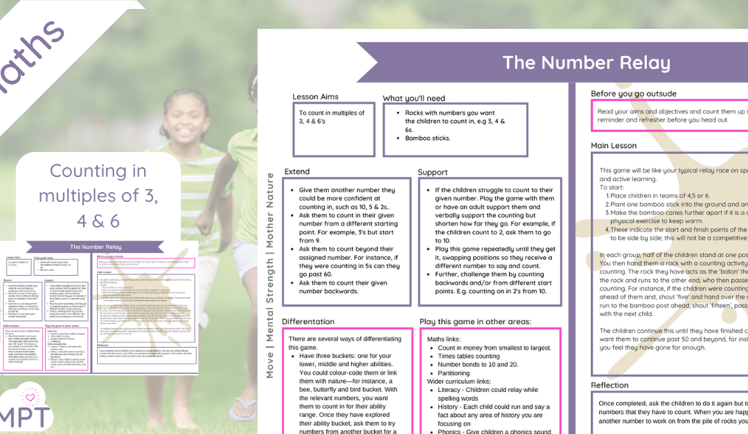 Count in multiples of 3, 4 & 6’s : Number Relay
