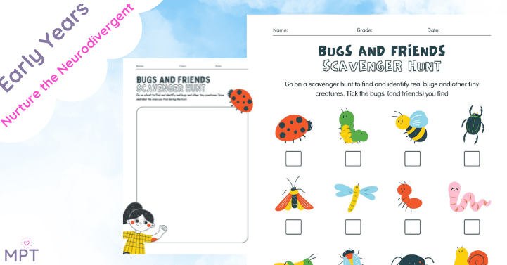 Bug Outdoor Learning Scavenger Sheet