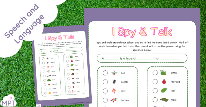 Outdoor Learning I Spy & Talk