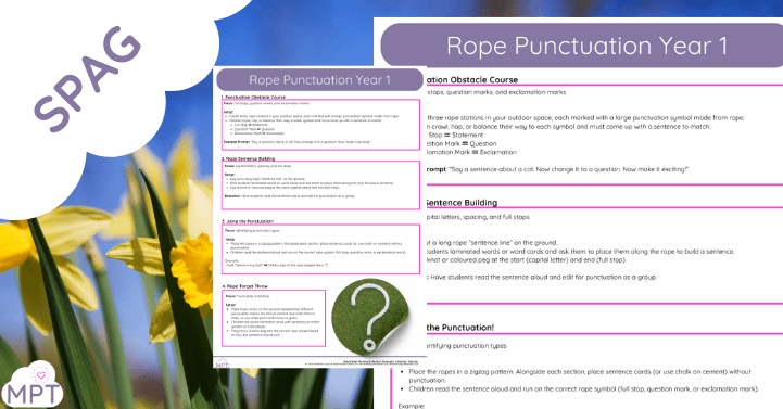 Year 1 Punctuation (Rope Method)