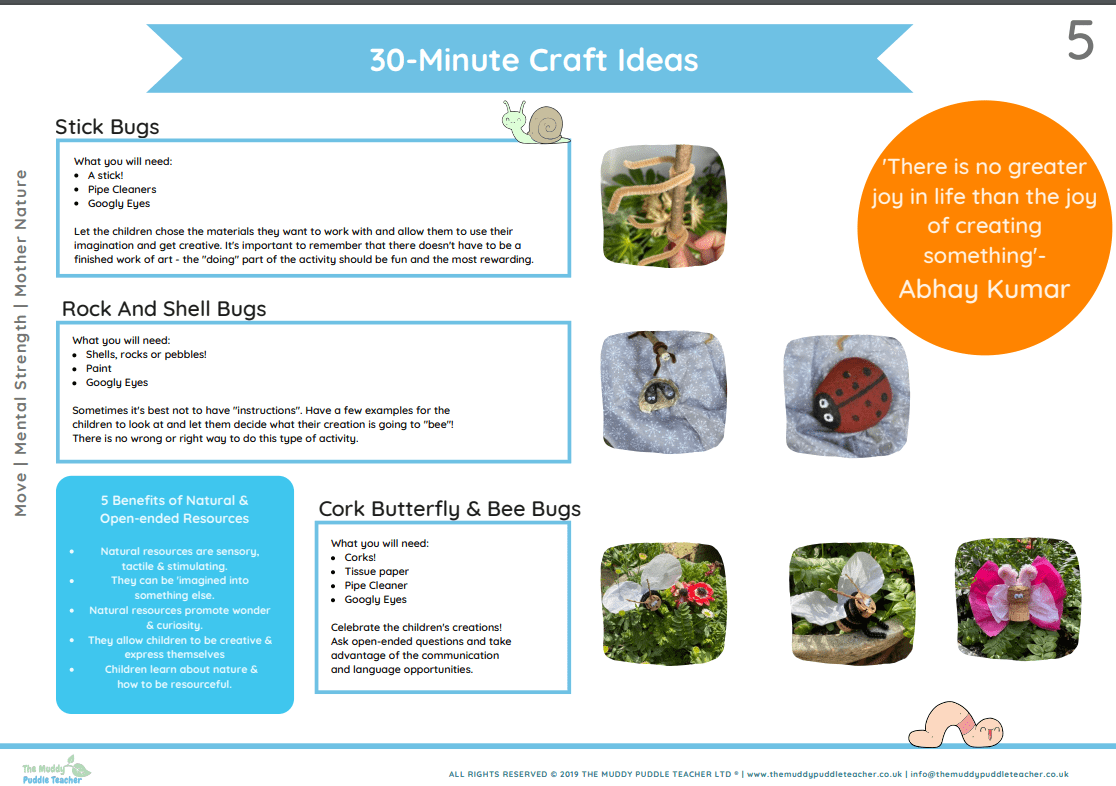 bug craft lesson plan