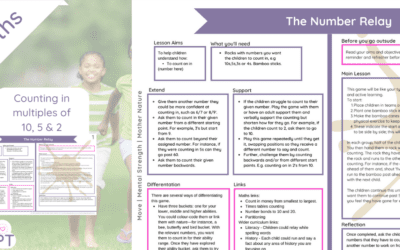 Count in multiples of 10, 5 & 2  : Number Relay