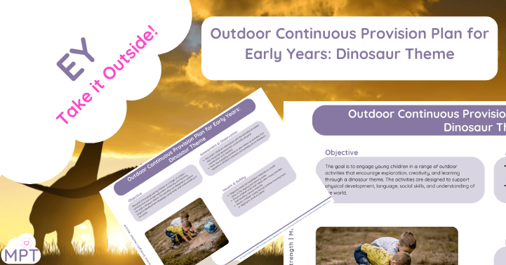 Continuous Provision Plan for Early Years: Dinosaur Theme
