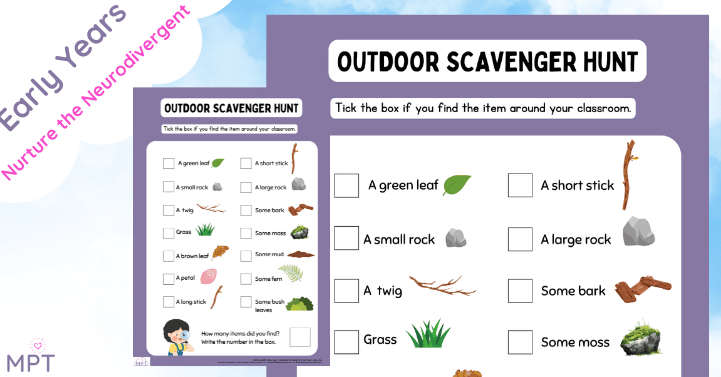 outdoor learning scavenger hunt