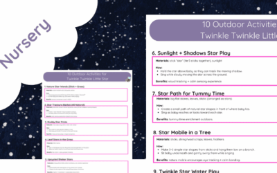 10 Outdoor Activities for Twinkle Twinkle Little Star