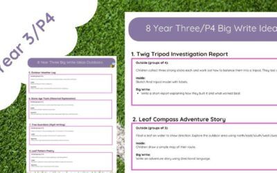 8 Year Three Big Write Ideas Outdoors