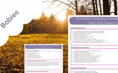 50 Outdoor Learning Activities for Babies Using Only Natural Items