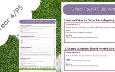 8 Year Four Big Write Ideas Outdoors