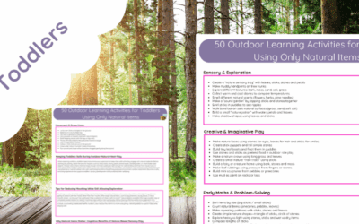 50 Outdoor Learning Activities for Toddlers Using Only Natural Items