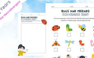 Bug Outdoor Learning Scavenger Sheet