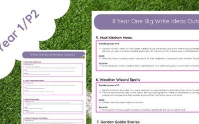 8 Year One Big Write Ideas Outdoors