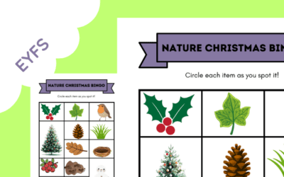 Nature Christmas Bingo – Printable Christmas Worksheet for EYFS & Kids