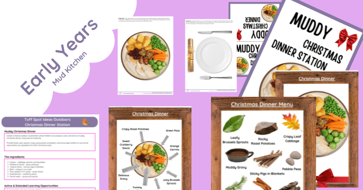 Muddy Christmas Dinner – Mud Kitchen Activity Pack