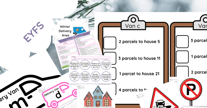 Outdoor Bike Area: Winter Deliveries Theme