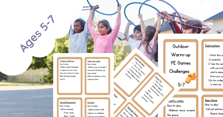 Outdoor PE Games KS1 (Warm Up Challenges)