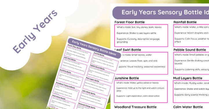 Early Years Sensory Bottle Ideas