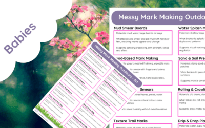 Messy Mark Making Outdoors – Art