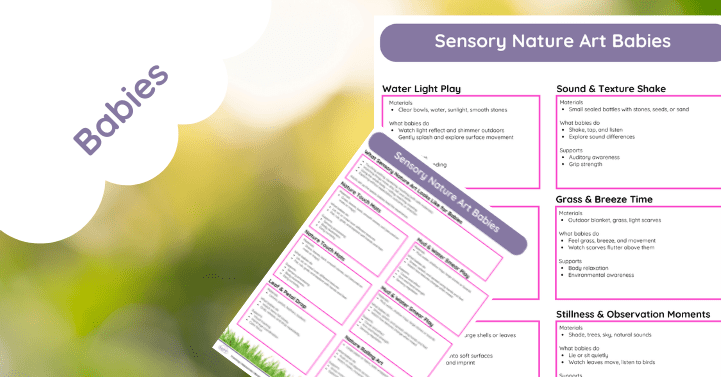 Sensory Nature Art Babies