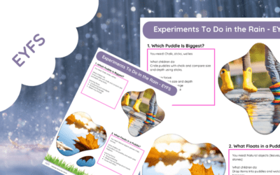 Experiments to do in the Rain – EYFS