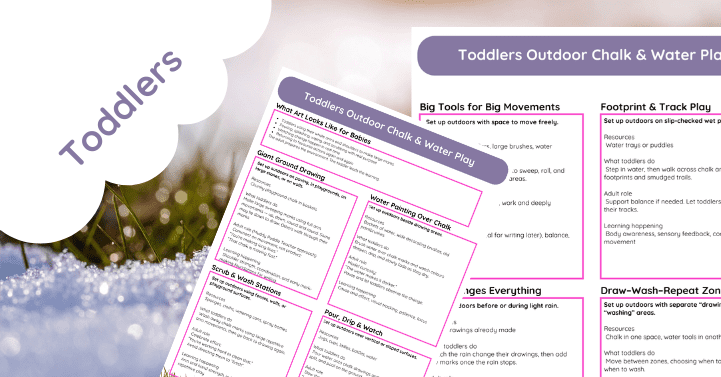 Outdoor Toddler Art : Chalk & Water Play