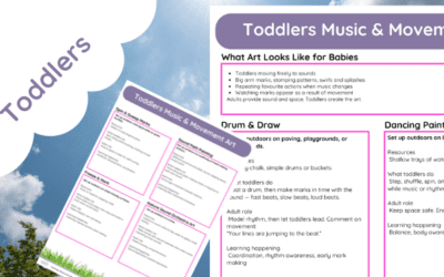 Toddler Outdoor Art: Music & Movement Art