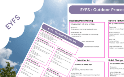 Early Years Outdoor Process Art