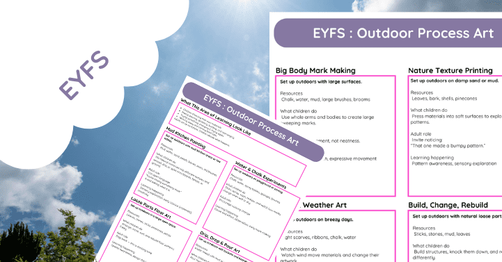 Early Years Outdoor Process Art