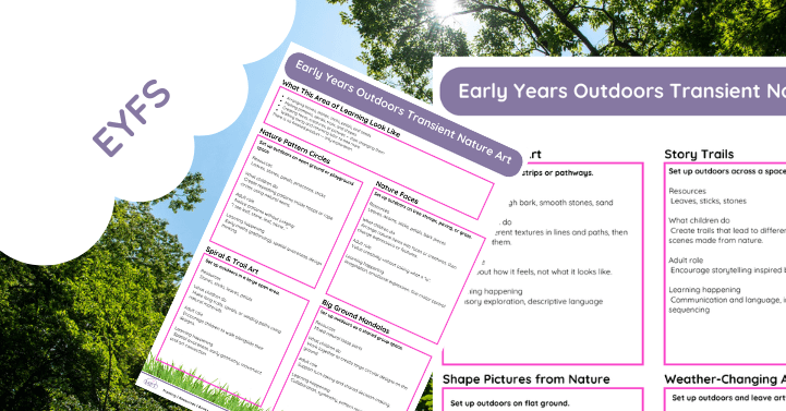 Early Years Outdoors Transient Nature Art