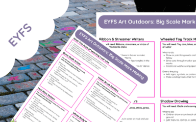 EYFS Art Outdoors: Big Scale Mark Making