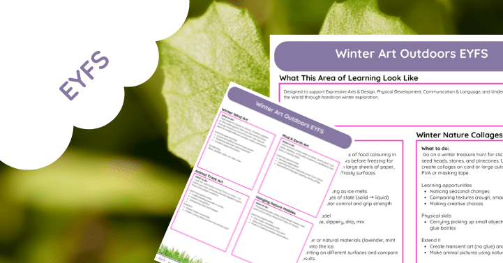 Winter Art Outdoors EYFS
