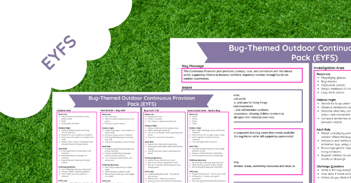 Bug-Themed Outdoor Continuous Provision Pack