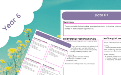 Outdoor Data Handling Activities for Year 6