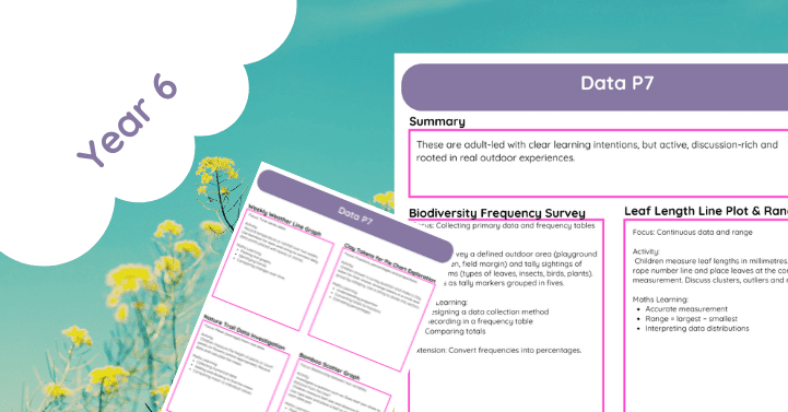 Outdoor Data Handling Activities for Year 6