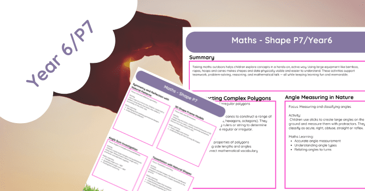 Year 6 Shape Outdoor Learning Ideas Pack