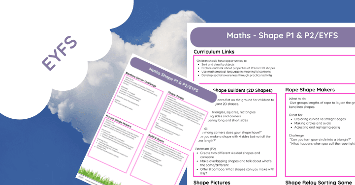 EYFS Shape Outdoor Learning Pack