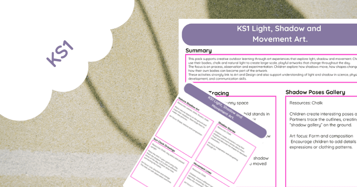KS1 Light Shadow and Movement Art