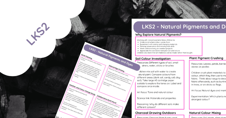 Lower KS2 Outdoor Art Ideas Pack – Natural Pigments and Dyes