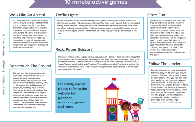 10 minute active games tots