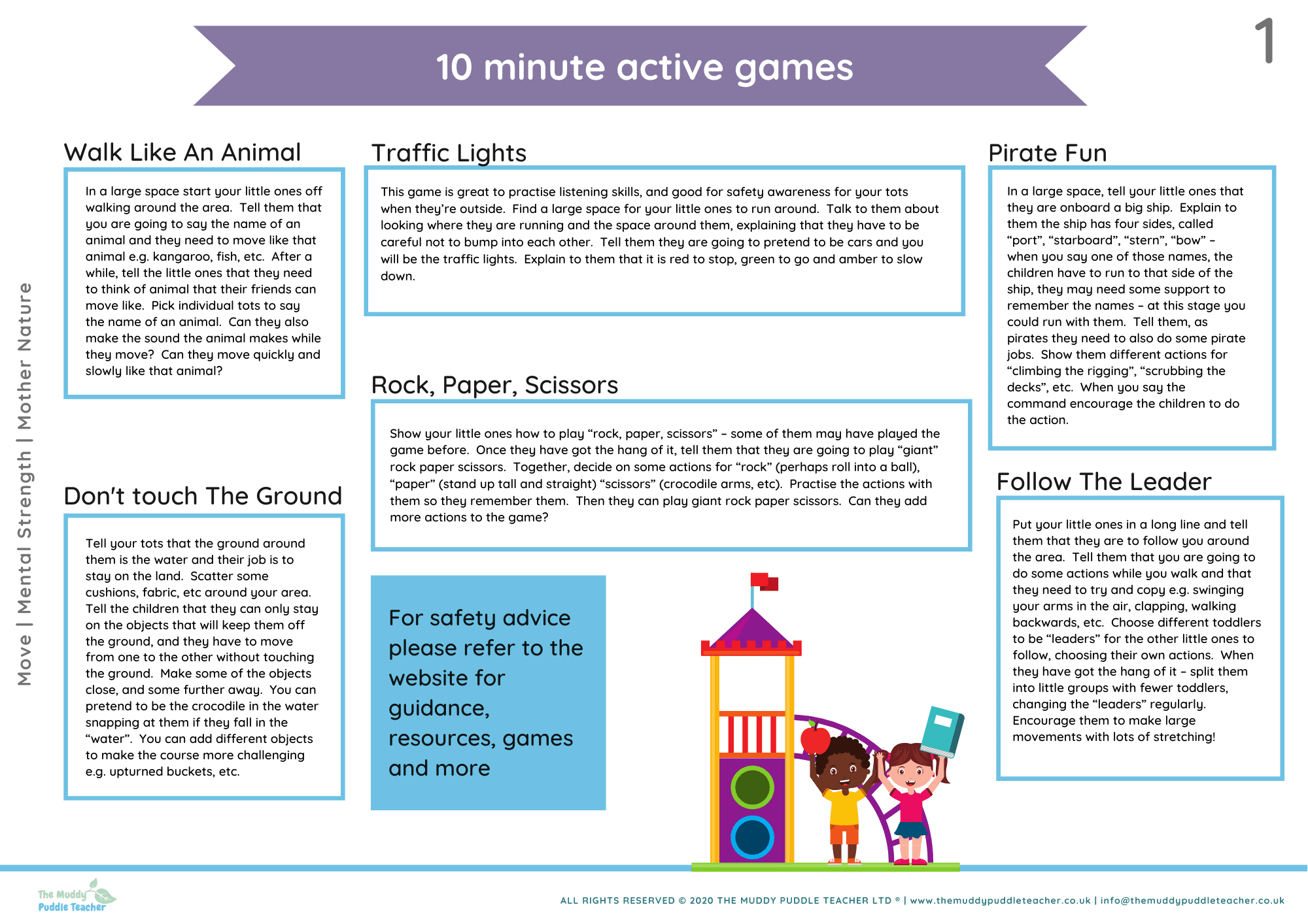 10 minute active games – tots early years active games