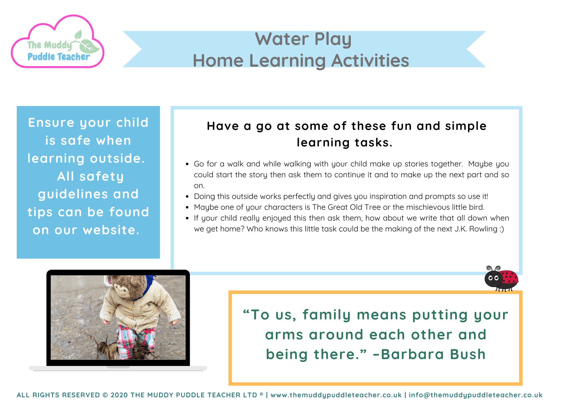 Home Learning water Play water and bubble play