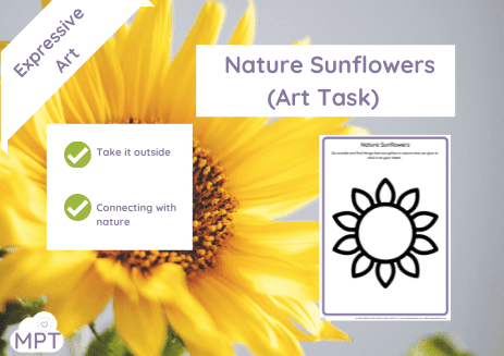 Outdoor Learning (9) Nature Sunflowers (Art Task)