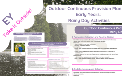 Outdoor Continuous Provision Plan for Early Years: Rainy Day Activities