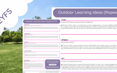 Outdoor Learning Ideas using Ropes (EYFS)