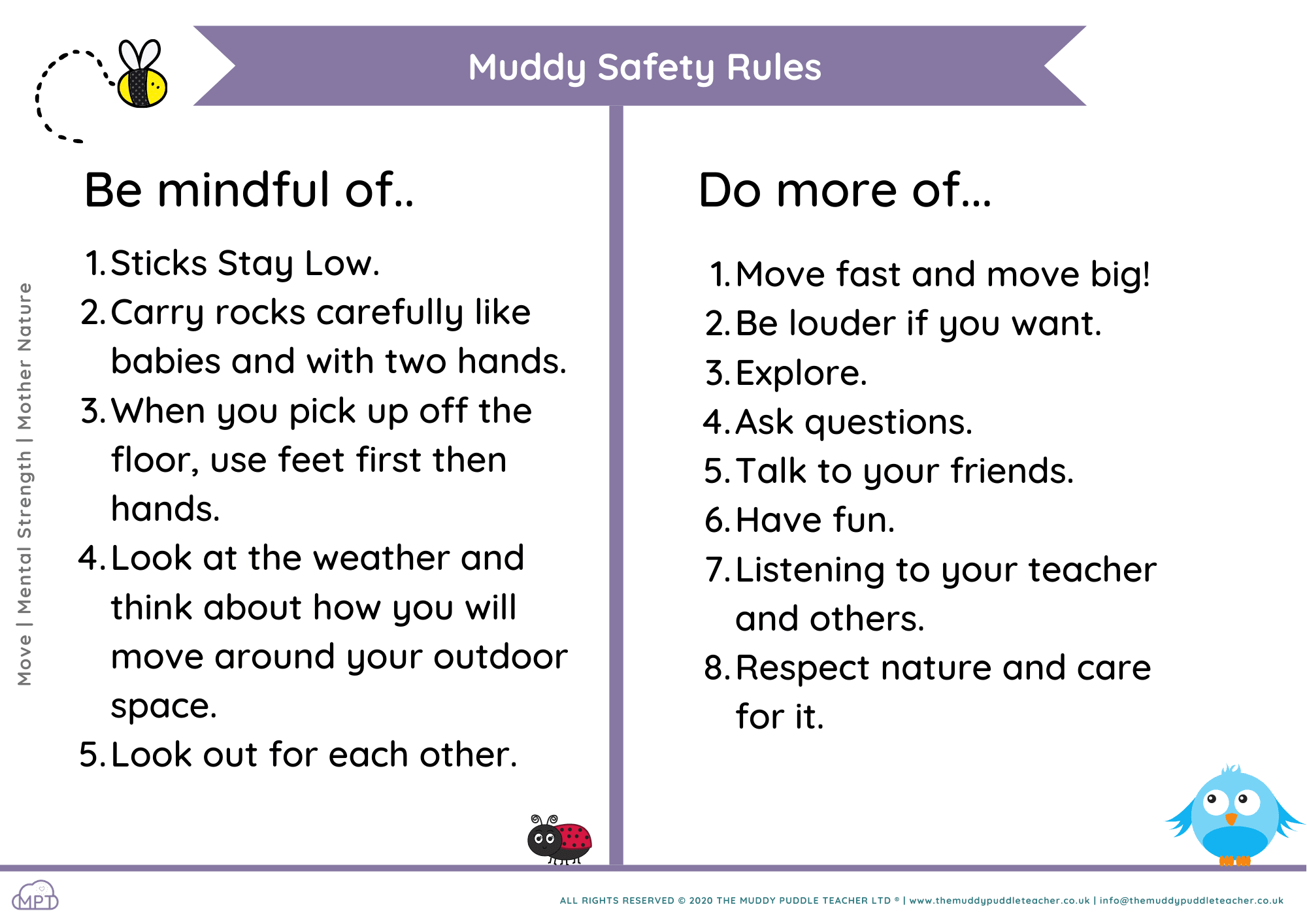 Muddy Safety Rules muddy safety rules