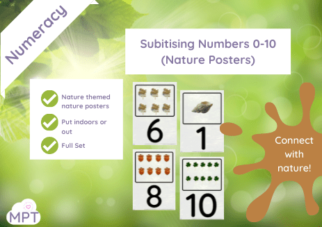 Outdoor Learning (1) Subitising Numbers 0-10 (Nature Posters)